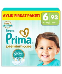 Prima Bebek Bezi Premium Care 6 Numara 93 Adet Aylık Fırsat Paketi