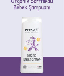 Ecowell Organik Sertifikalı Göz Yakmayan Yenidoğan, Bebek Ve Çocuk Bitkisel Şampuanı, Saç Ve Vücut, 300 ml