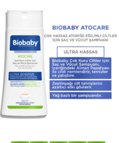 Biobaby Çok Kuru Ciltler Saç Ve Vücut Şampuanı 300 ml - Organik Zeytin Yağı Alman Papatyası Atopik Ciltler - Görsel 3