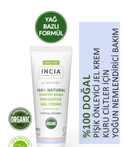 INCIA ATOPURE ® 0 Doğal Pişik Önleyici Jel Krem Organik Yalancı İğde Bakım Kremi Bitkisel 60 ml