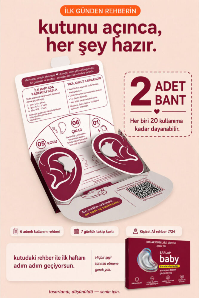 Beauty Tapes Earlap Baby Kepçe Kulak Düzeltici Silikon Beans - Görsel 2