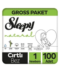 Sleepy Natural Gross Paket Bebek Bezi 1 Numara Newborn 100 Adet