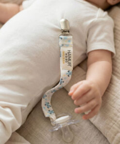 HAMUR Bebek Klipsli Diş Kaşıyıcı Tutacağı 3’lü Emzik Zinciri Askısı Erkek Mavi Desenli - Görsel 2