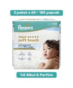 Alternative view of Prima Pampers Aqua Soft Touch Bebek Islak Havlu 3 Paket 180 Yaprak
