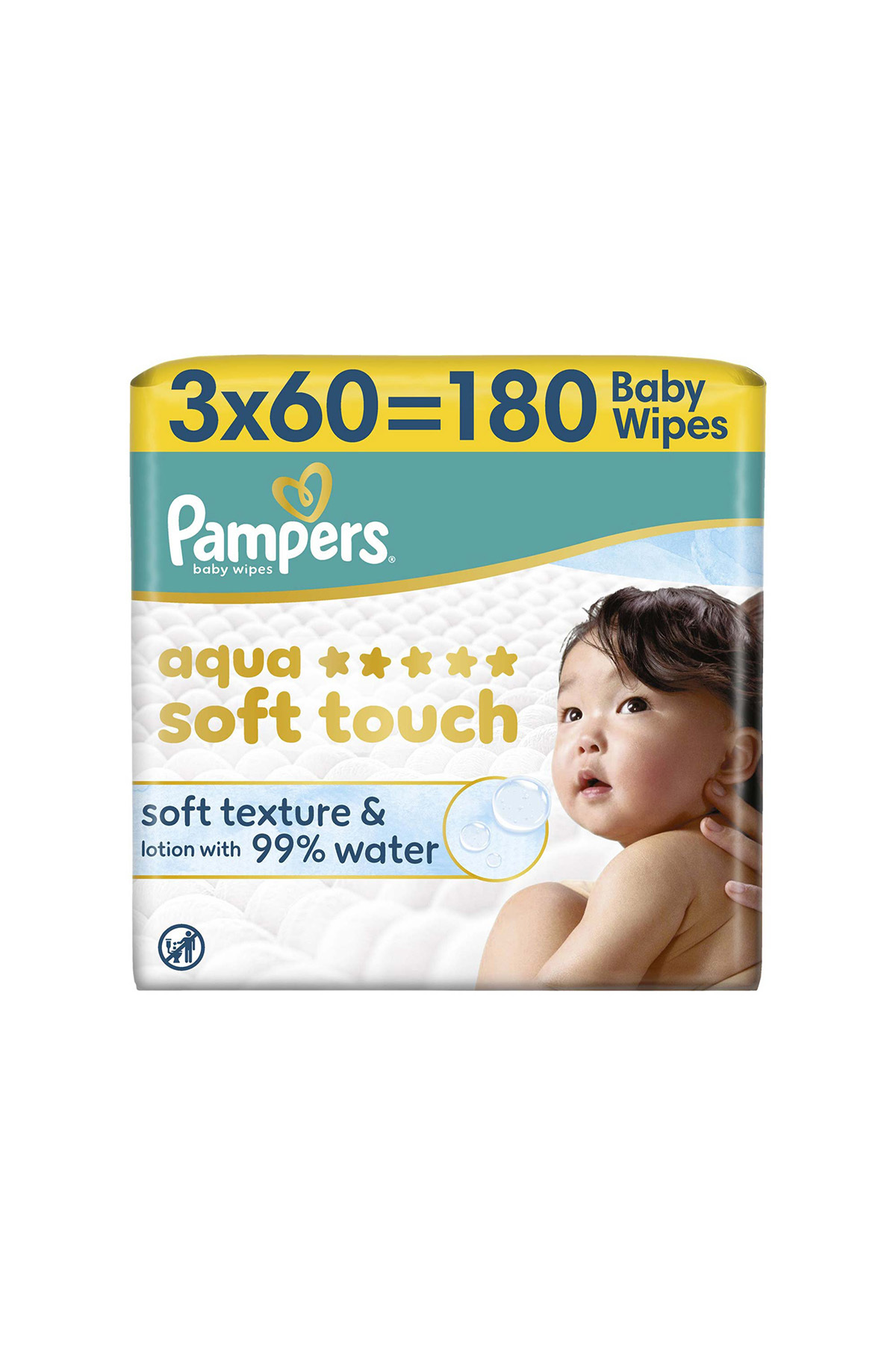 Prima Pampers Aqua Soft Touch Bebek Islak Havlu 3 Paket 180 Yaprak