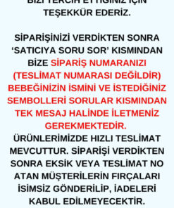 ERATOS Bebeğinizin Ismine Özel(LAZER MARKALAMA) Keçi Kılı Bebek Fırçası - Görsel 3