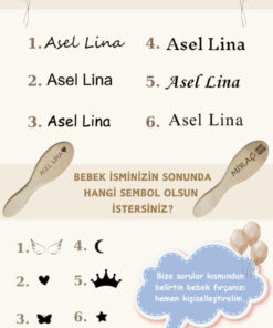 Alternative view of ERATOS Bebeğinizin Ismine Özel(LAZER MARKALAMA) Keçi Kılı Bebek Fırçası