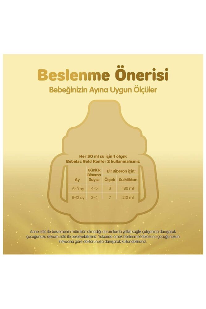 Bebelac Gold Konfor 2 Devam Sütü 6-12 Ay 800 Gr x 3 Adet 2400 Gr - Görsel 3