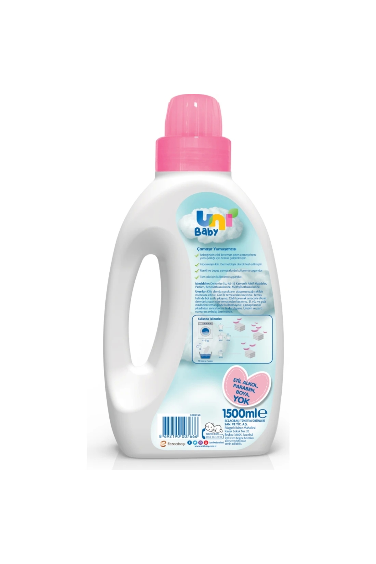 Uni Baby Çamaşır Yumuşatıcı 1500 ml X 3 Adet - Görsel 3
