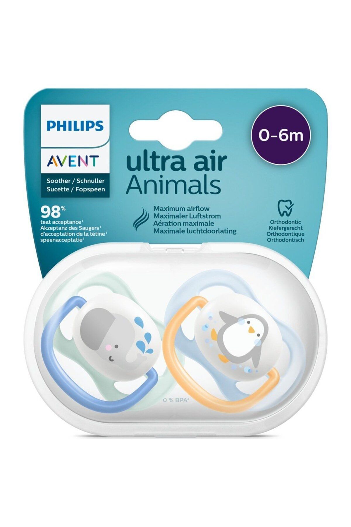 Philips Avent Ultra Air Emzik 0-6 ay Erkek, SCF080/05