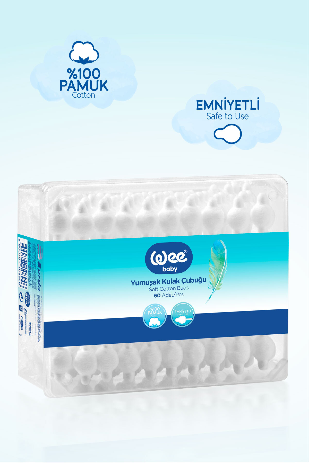 Wee Baby Emniyetli Kulak Çubuğu 60'lı - Görsel 3