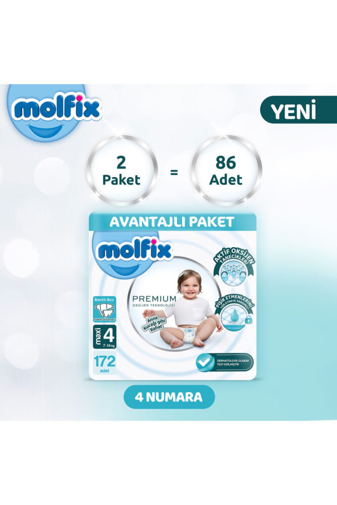 Molfix Premium Avantajlı Paket 4 Beden 172 Adet - Görsel 2