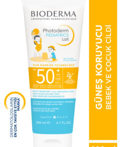 Bioderma Photoderm Pediatrics Lait SPF50+ Antioksidan Yüksek Korumalı Süt Formda Çocuk Güneş Kremi 200 ML