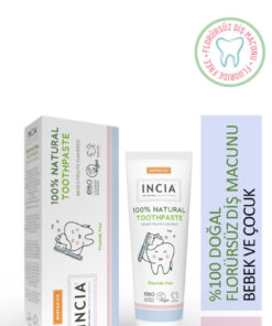 INCIA 0 Doğal Diş Macunu Bebek ve Çocuk Karışık Meyve Aromalı Florürsüz 50 ml