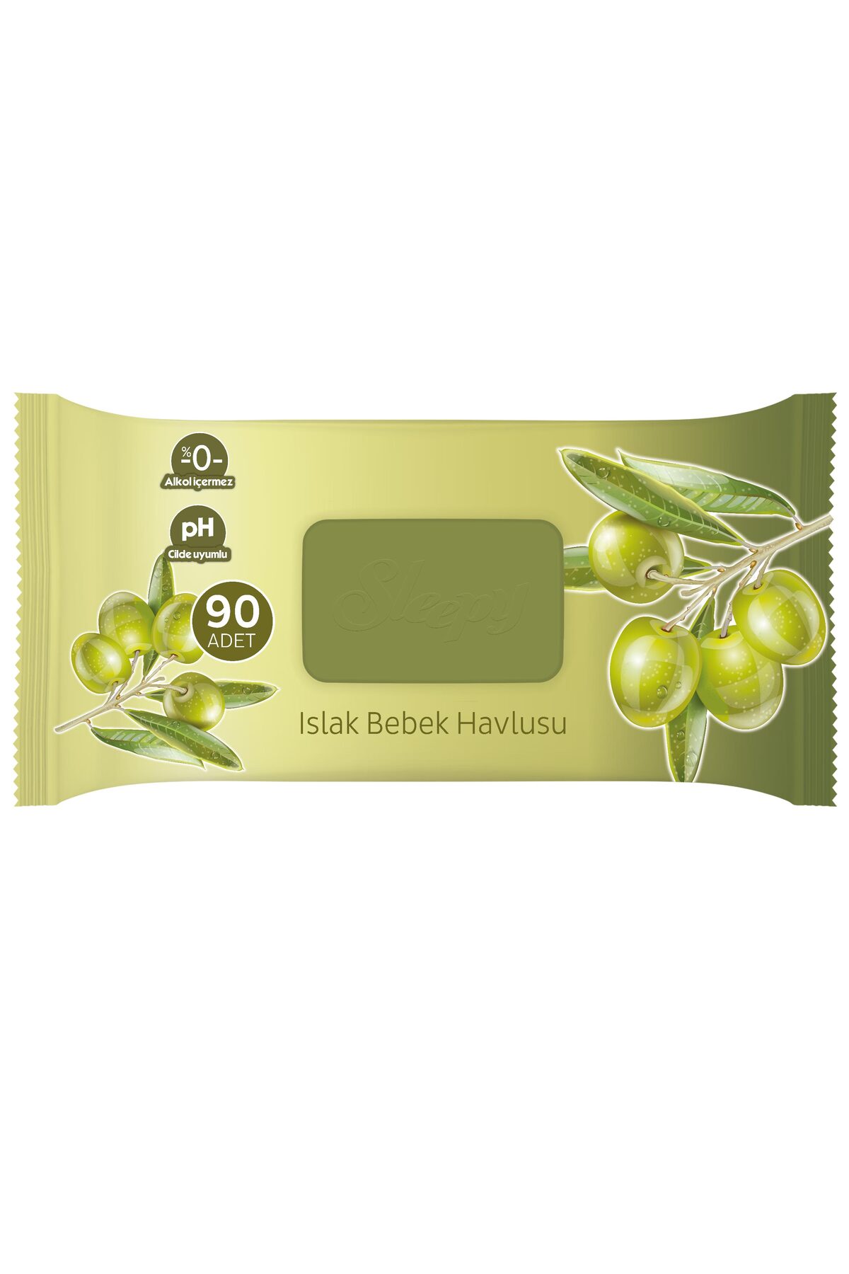 Sleepy Doğal Zeytinyağlı Ve Pamuklu Islak Bebek Havlusu 12x90 (1080 YAPRAK) - Görsel 3