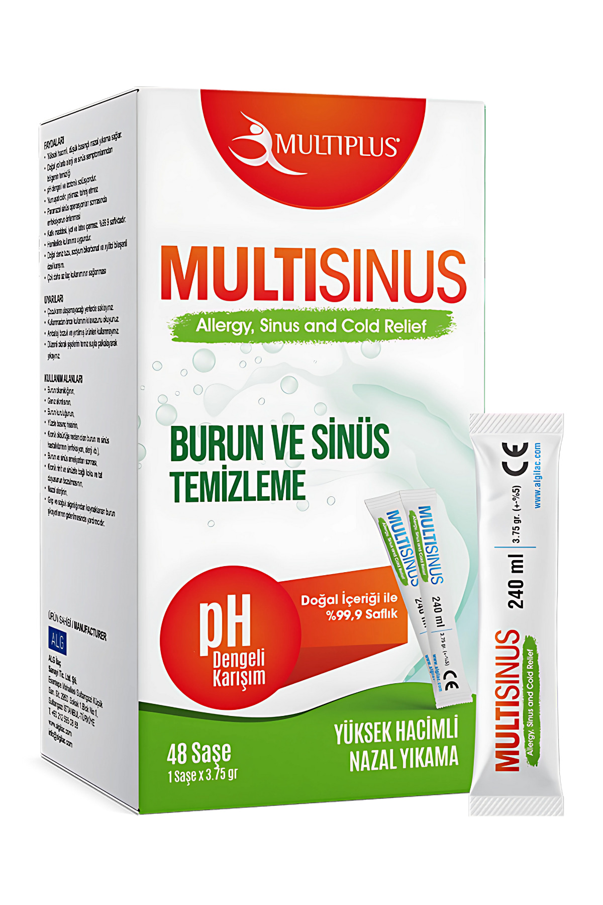 Multiplus Multisinus Burun Ve Sinüs Temizleme Yedek Kiti 48'li (ŞİŞESİZ YEDEK KİT)