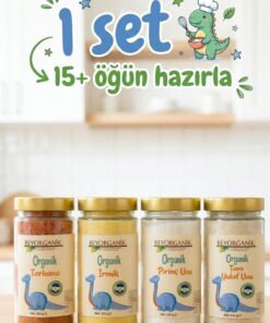 BEYORGANİK Organik Bebek Ek Gıdaya Geçiş Başlangıç Seti 4’lü Cam