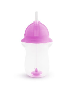 Munchkin Tıklama Kilitli Uçlu Pipetli Alıştırma Bardağı, 12ay , 296ml, Mor, 1 Adet