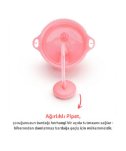 Alternative view of Munchkin Tıklama Kilitli Uçlu Pipetli Alıştırma Bardağı, 12ay , 296ml, Pembe, 1 Adet