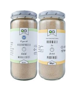 OG natural Organik Keçiboynuzlu Bebek Muhallebisi Ve Hurmalı Bebek Pudingi Seti