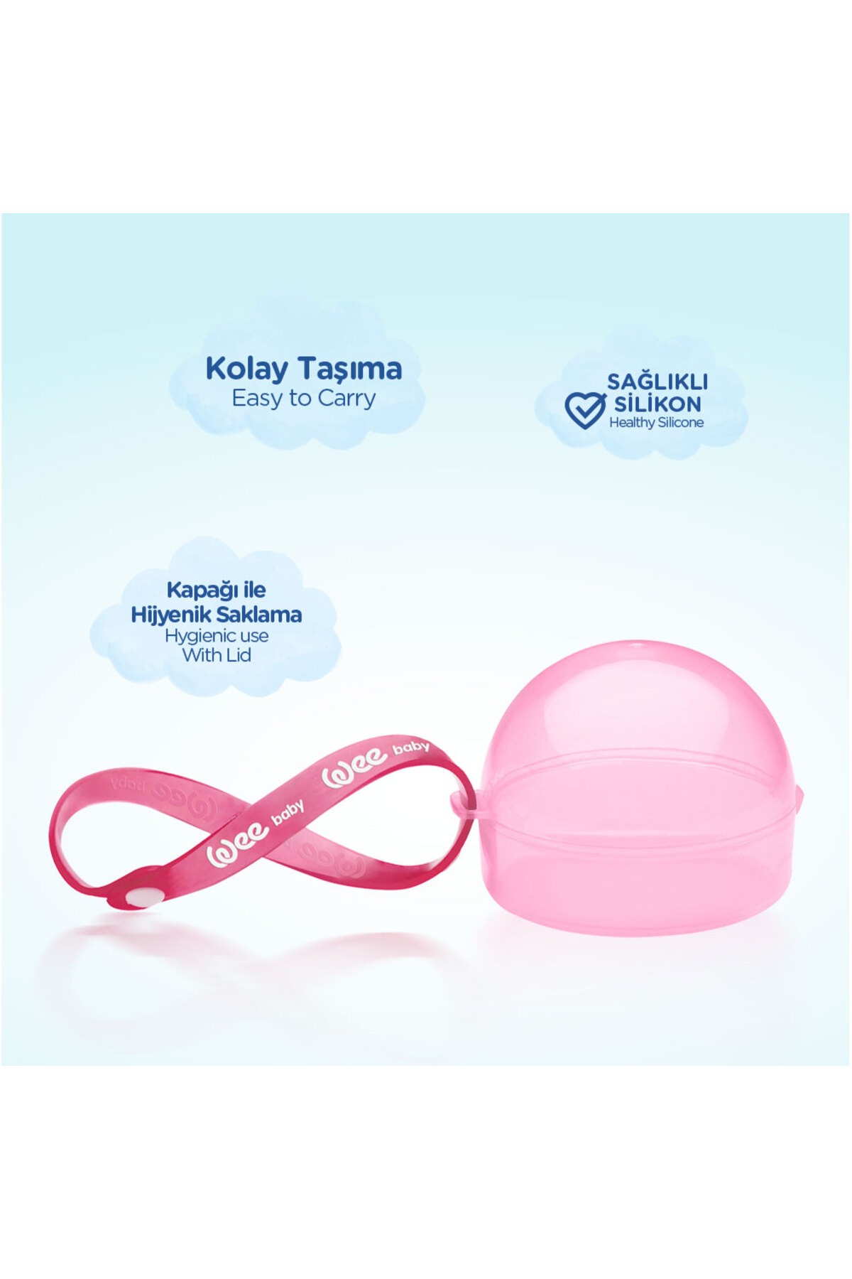 Wee Baby Emzik Saklama Kutusu - PEMBE - Görsel 3