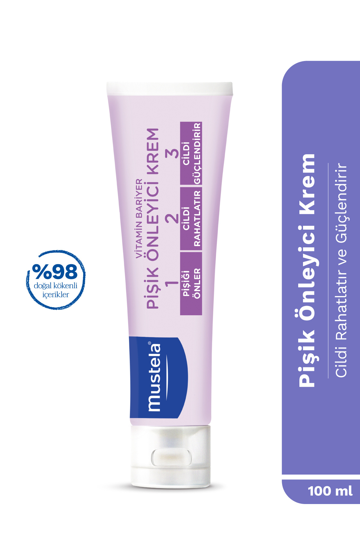 Mustela Vitamin Bariyer 1.2.3. Bebek Pişik Önleyici Koruyucu Nemlendirici Doğal Kökenli Bakım Kremi 100 ml