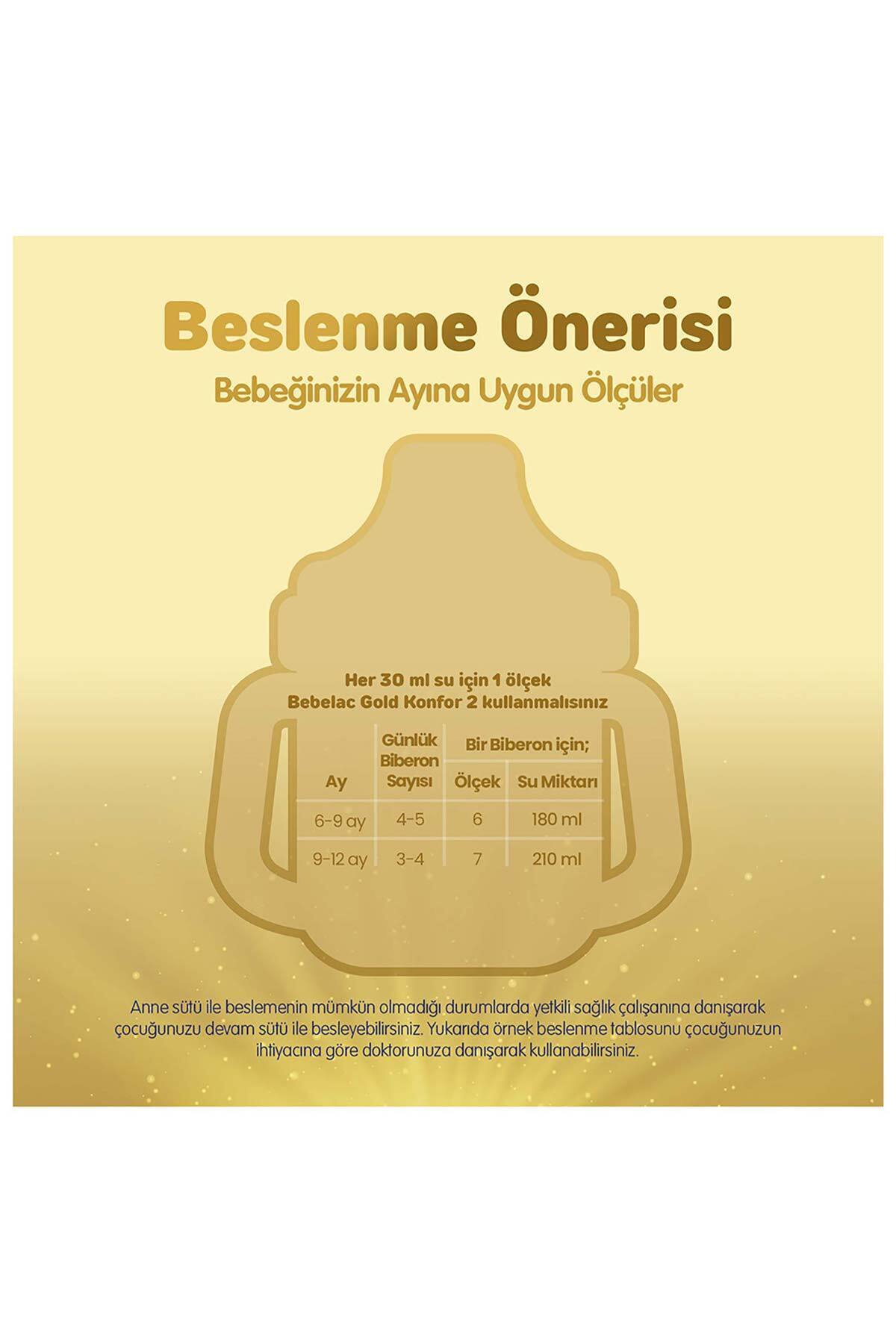 Bebelac Gold Konfor 2 Devam Sütü 6-12 Ay 800 Gr - Görsel 3