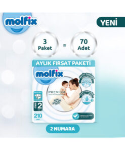 Alternative view of Molfix Premium Aylık Fırsat Paketi 2 Beden 210 adet