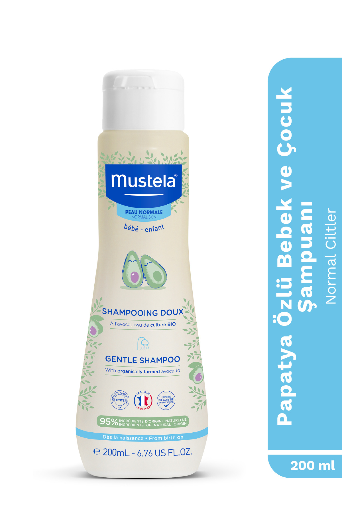 Mustela Doğal İçerikli Papatya Özlü Göz Yakmayan Kolay Tarama Sağlayan Bebek ve Çocuk Şampuanı 200 ml
