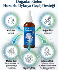 Nurse Harvey's Nox Bitkisel İçerikli Uyku Damlası 50 ml – (Çocuk ve Yetişkinler İçin Uyku Sorununa Destek) - Görsel 3