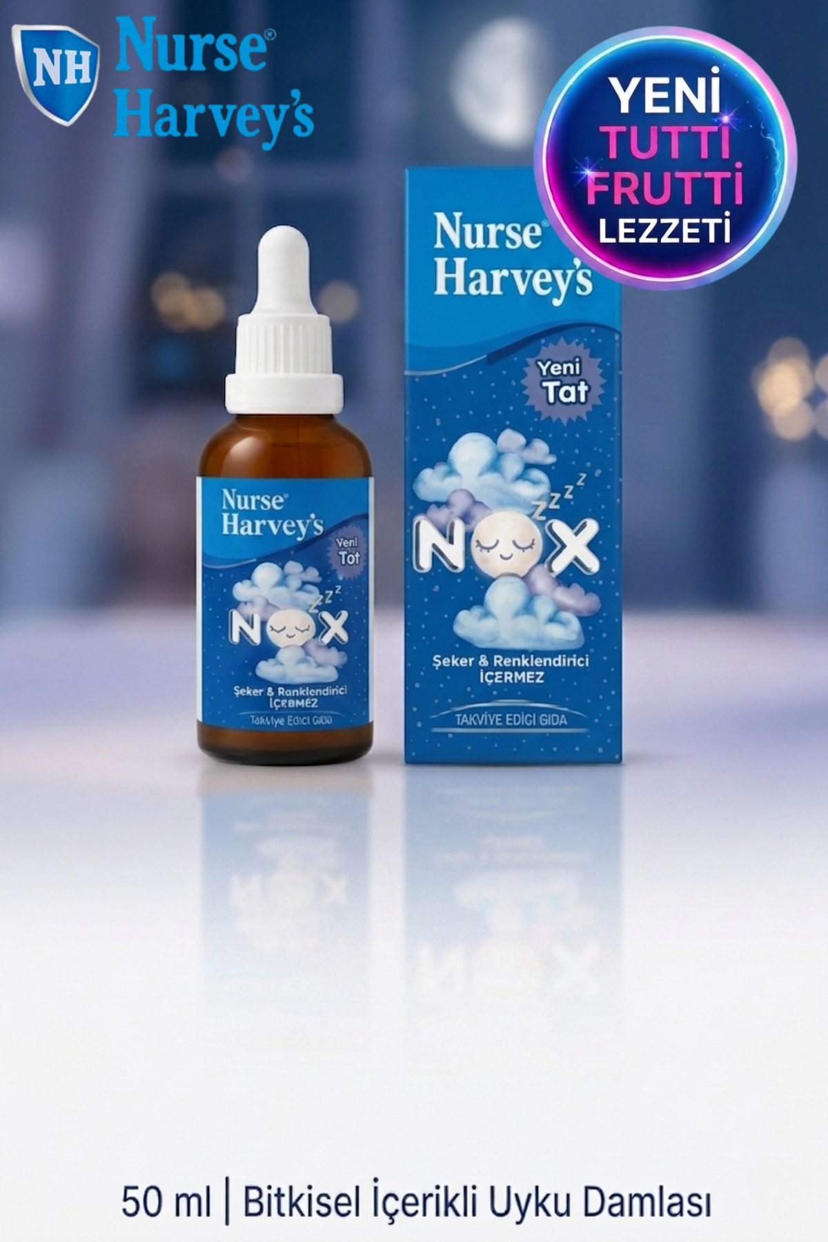 Nurse Harvey's Nox Bitkisel İçerikli Uyku Damlası 50 ml – (Çocuk ve Yetişkinler İçin Uyku Sorununa Destek)