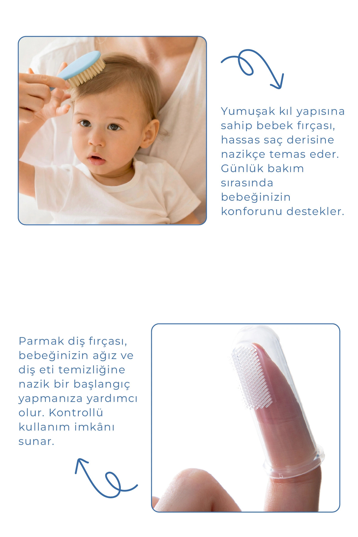 Babyjem Çantalı Bebek Bakım Bakım Seti 7 Parça Mavi - Görsel 3