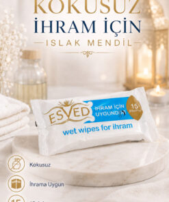 İlkbenaldim İhrama Uygun Kokusuz Islak Mendil 15li Paket Hac ve Umre İçin Islak Mendil | Alkol ve Parfüm İçermez