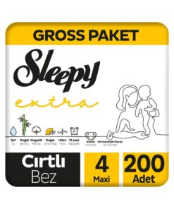 Sleepy Extra Günlük Aktivite Gross Paket Bebek Bezi 4 Numara Maxi 200 Adet