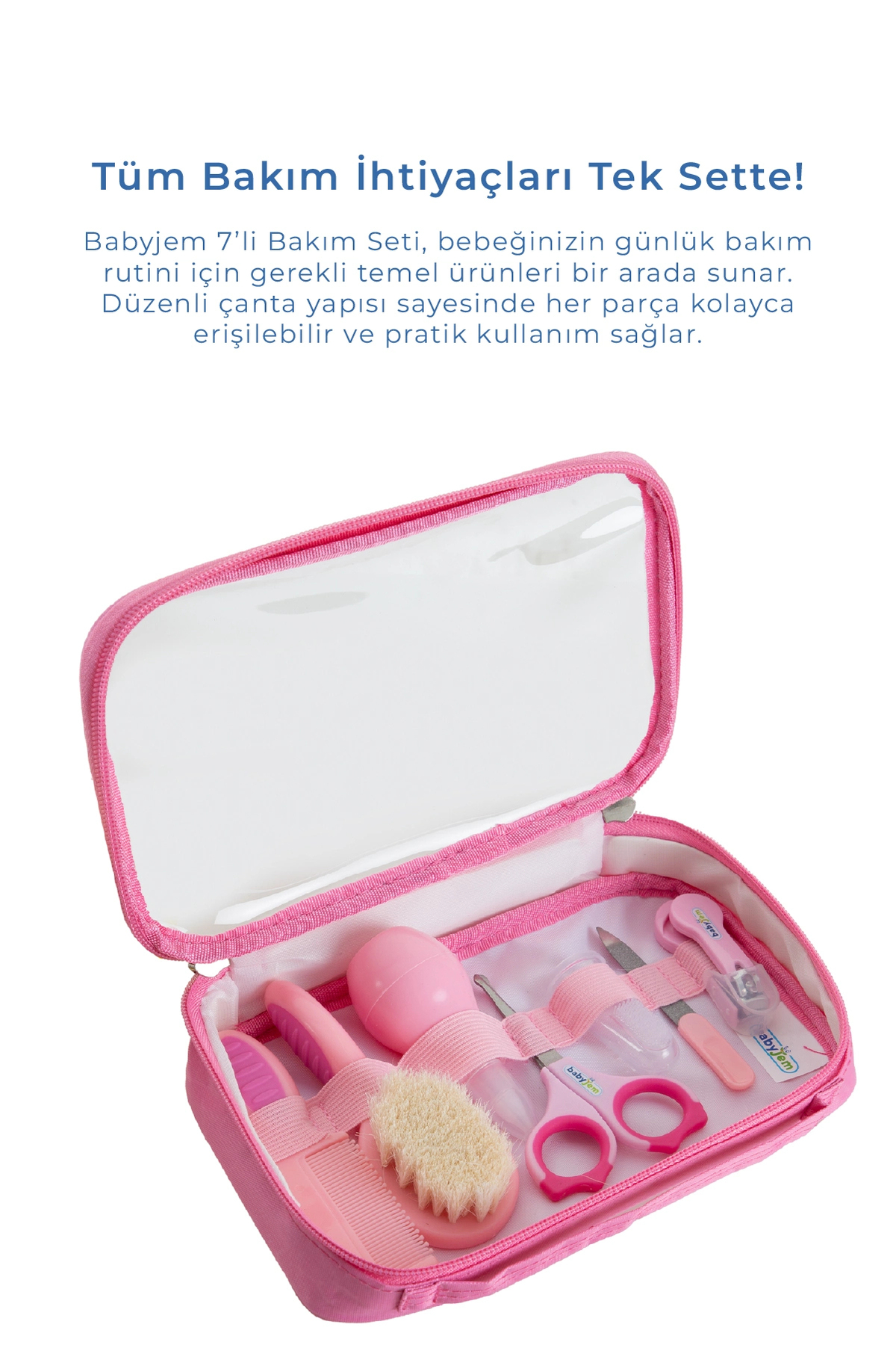Babyjem Bebek Bakım Seti 7'li /pembe - Görsel 3