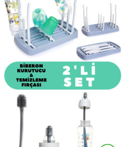 Genel Markalar Biberon Kurutucu Ve Temizlik Fırçası 2'li Set Mavi