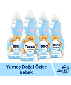 Yumoş Doğal Özler Konsantre Çamaşır Yumuşatıcısı Bebek 1200 ML 50 Yıkama 4 Adet