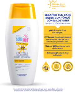 Sebamed Bebek Güneş Losyonu SPF 50+ 150 ml UVA UVB Filtreli E Vitamini Koruyucu Yüksek Koruma Hassas - Görsel 3