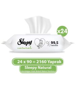 Sleepy Natural Yenidoğan Islak Bebek Bakım Havlusu 24x90 (2160 Yaprak)
