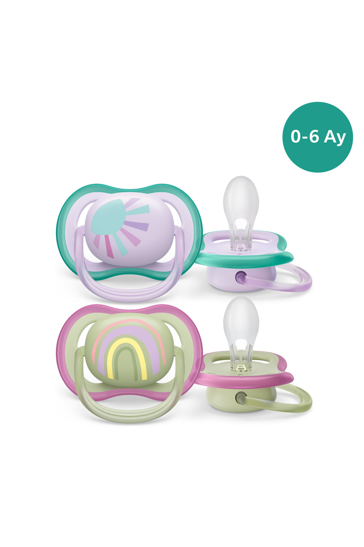Philips Avent Ultra Air Emzik 0-6 Ay, 2'li Paket, Kız, SCF085/59