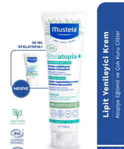 Mustela Organik Sertifikalı Stelatopia+ Atopik Cilt Nemlendirici Krem 150ml Seyahat Boy 20ml Hediyeli 170ml