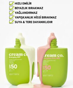 Cream Co. SPF50 Pink Güneş Koruyucu Krem | Ton Eşitleyici Leke Karşıtı | Aydınlatıcı | 40 ML | Güneş Serumu - Görsel 3
