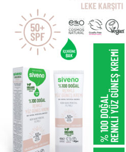 Siveno 0 Doğal Yüz Güneş Kremi Renkli Ton Eşitleyici Leke Karşıtı SPF 50+ UVA UVB 30 ml
