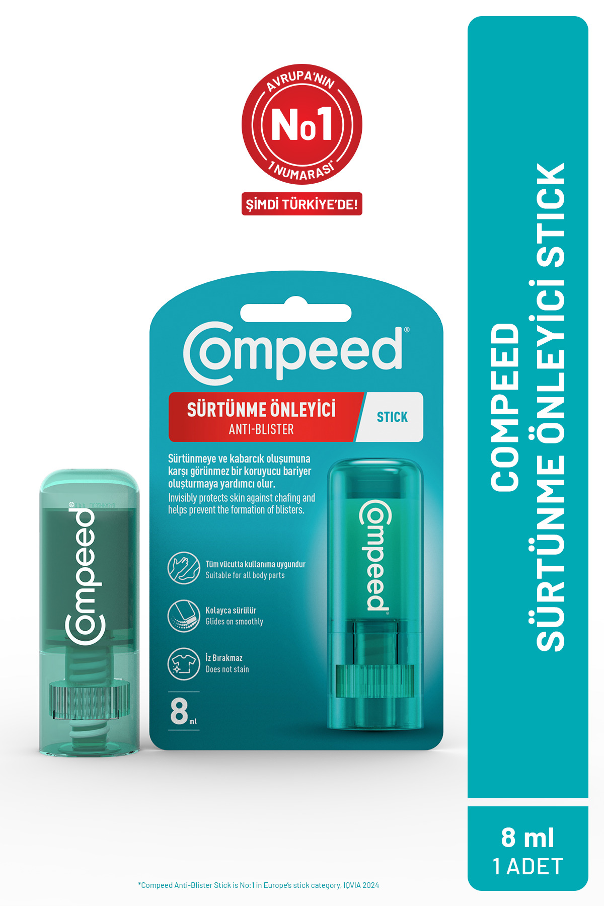 Compeed Sürtünme ve Kabarcık Oluşumuna Karşı Ayak ve Vücut İçin Sürtünme ve Kabarcık Önleyici Stick - 8 ml
