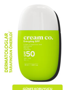 Cream Co. SPF50 Güneş Koruyucu Krem | Leke Karşıtı Nemlendirici Aydınlatıcı | 40 ML | Güneş Serumu