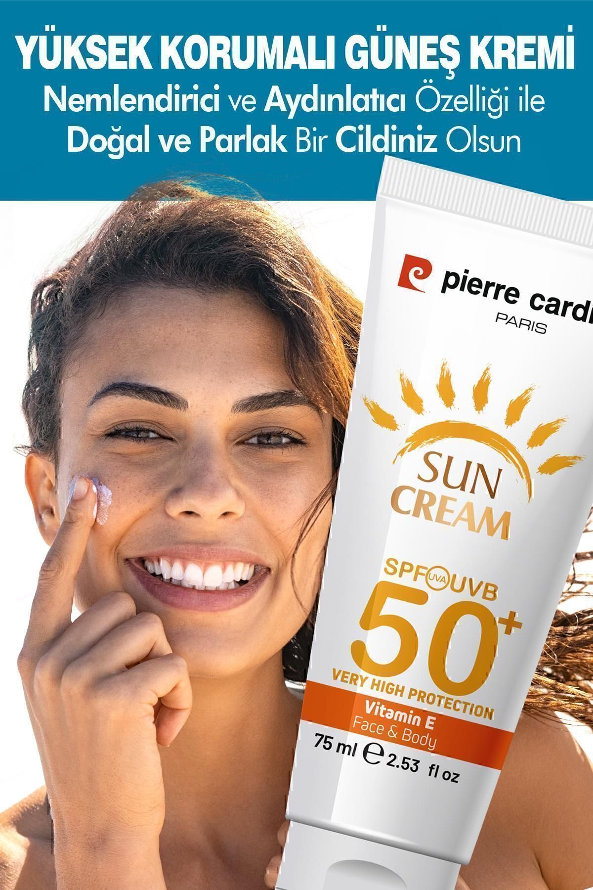 Pierre Cardin SPF 50 Leke Karşıtı Yüksek Koruyucu Yüz Güneş Kremi 75 ML Normal Ve Kuru Ciltler İçin - Görsel 3
