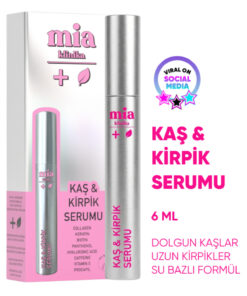 mia klinika Su Bazlı Güçlendirici Keratin ve Biotin İçeren Besleyici Kaş Ve Kirpik Serumu