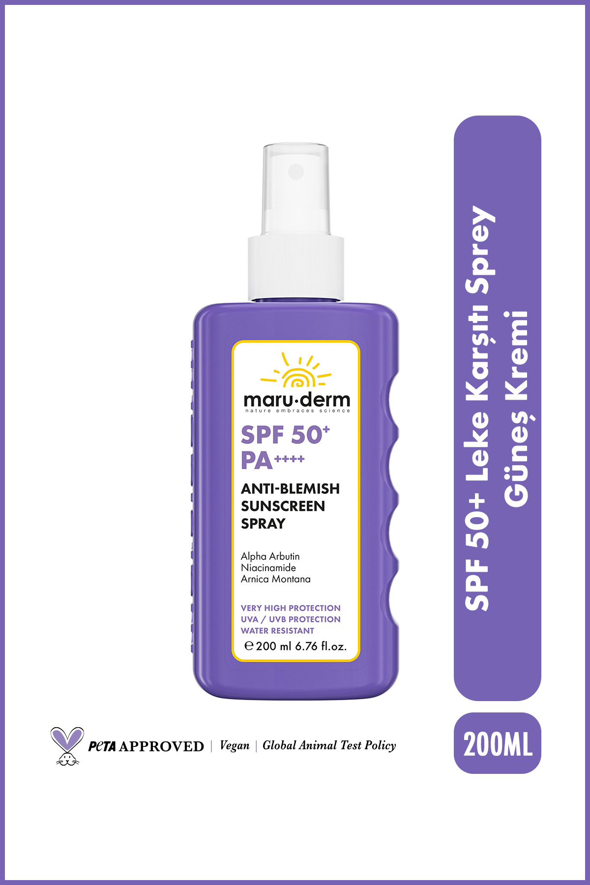 Maru.Derm Leke Karşıtı Sprey Güneş Kremi SPF 50+ PA++++ 200 ML
