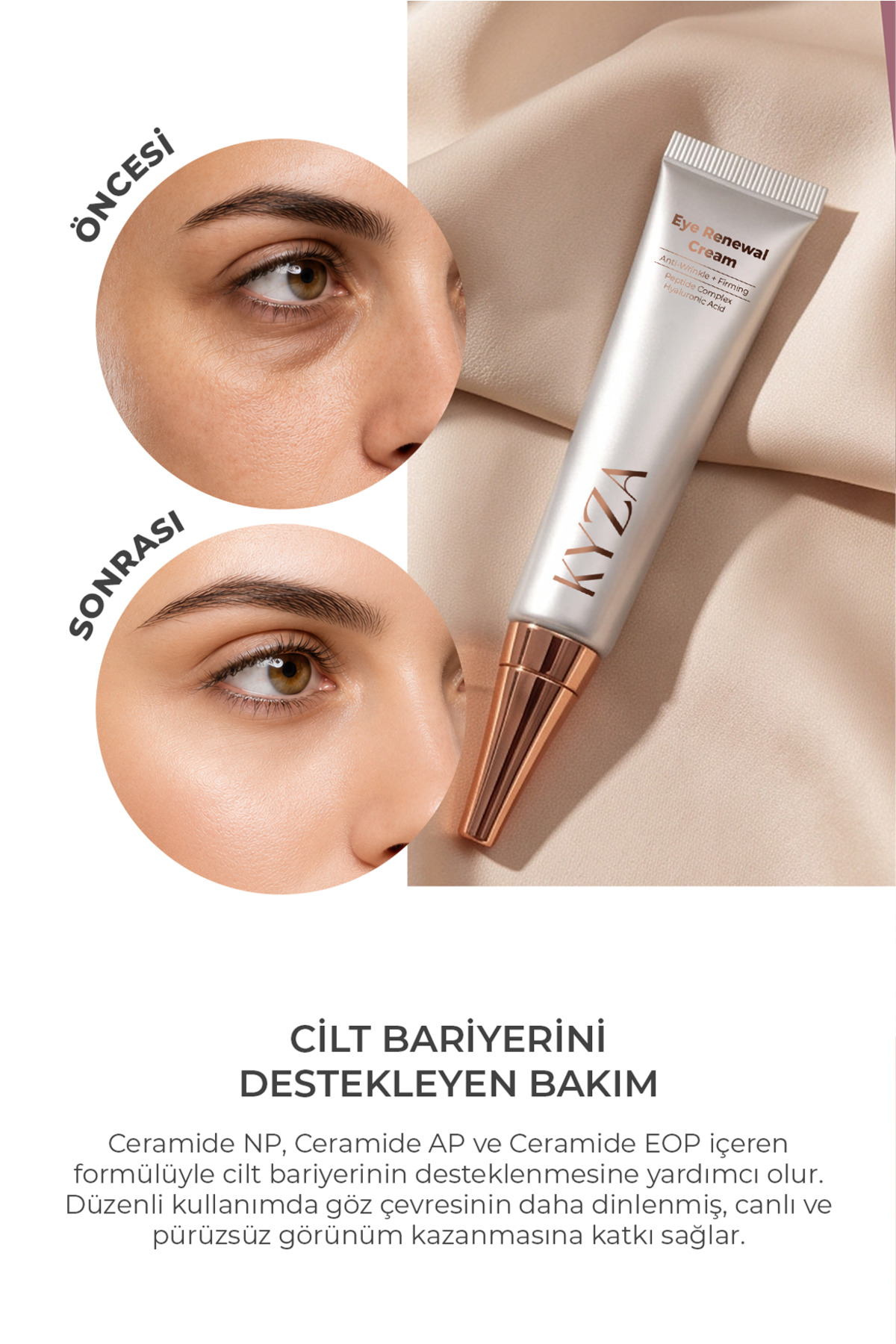 kyza skin Eye Renewal Cream Işıltı Veren Göz Çevresi Kremi 15 ml - Görsel 3