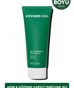 Cream Co. Sivilce & Akne & Siyah Nokta Karşıtı Yüz Temizleme Jeli | Niacinamide Çay Ağacı Yağı | 100 ML
